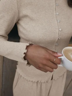 self. Avoine - soi-même. Pyjama côtelé boutonné Clearance