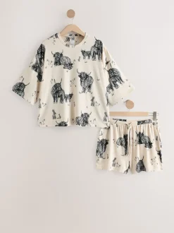 Next Avoine Hamish The Highland Cow - Ensemble pyjama court confortable Hot