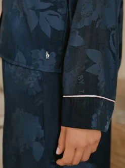 B by Ted Baker pyjama boutonné en jacquard bleu marine Online