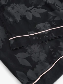 B by Ted Baker Pyjamas caraco Noir Fleuri en jacquard New