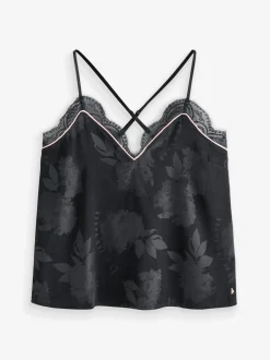 B by Ted Baker Pyjamas caraco Noir Fleuri en jacquard New