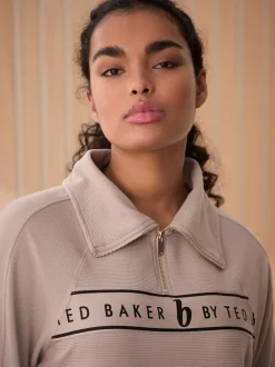 B by Ted Baker Rose côtelé à col zippé Clearance