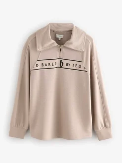 B by Ted Baker Rose côtelé à col zippé Clearance