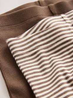 Next Babyccino Marron/Crème - Ensemble haut à manches longues et legging, lot de 2 (3mois -7ans) Discount