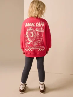 Next Bagel rouge/anthracite - Ensemble Sweat-shirt et Leggings (3-16ans) Outlet