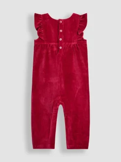 Jojo Maman Bébé Baie motif lapin - Ensemble salopette et haut en velours appliqué Clearance