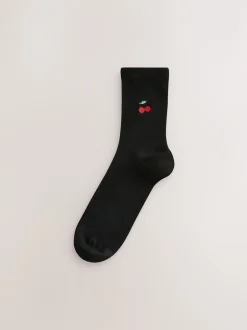 Next - Chaussettes à motif brodé 4 Pack Baies Discount