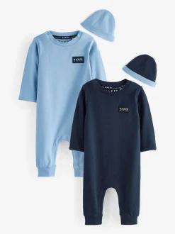 Baker by Ted Baker Bleu 100% Romper et Chapeaux réversibles en coton Best