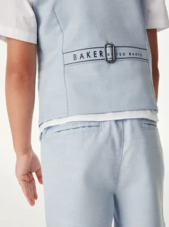 Baker by Ted Baker ensemble gilet, chemise et shorts bleu New