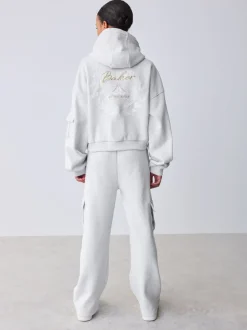 Baker by Ted Baker Ensemble 2 Pieces gris chiné Graphique Sweat-shirt à capuche & Joggings Cargos Discount