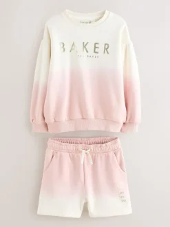 Baker by Ted Baker ensemble 2 pièces Sweat-shirt et short rose/lilas Outlet