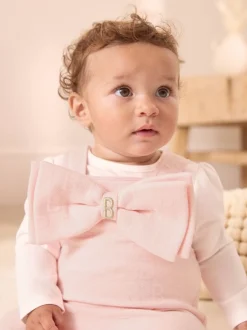 Baker by Ted Baker Ensemble salopette et t-shirt rose en jacquard à nœud Outlet