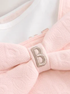 Baker by Ted Baker Ensemble salopette et t-shirt rose en jacquard à nœud Outlet