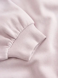 Baker by Ted Baker Sweat-shirt à capuche rose/blanc oversize en Satin appliqué au dos Imprimé Discount