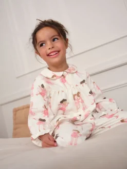 Next Ballerine écru/rose - Pyjama Bouton à travers tissé (9mths-10yrs) Discount