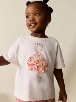 Next Ballerine rose - T-shirt Manches courtes (3mths-7yrs)