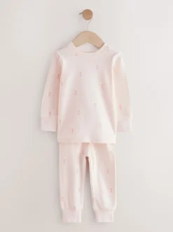 Next - Lot de 3 pyjamas Snuggle à manches longues (9mois-12ans) Ballerine rose/crème Best