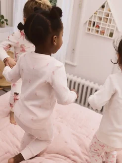 Next - Lot de 3 pyjamas Snuggle à manches longues (9mois-12ans) Ballerine rose/crème Best