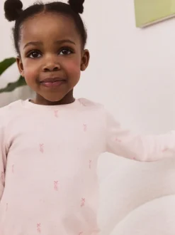 Next - Lot de 3 pyjamas Snuggle à manches longues (9mois-12ans) Ballerine rose/crème Best