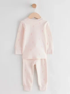 Next - Lot de 3 pyjamas Snuggle à manches longues (9mois-12ans) Ballerine rose/crème Best
