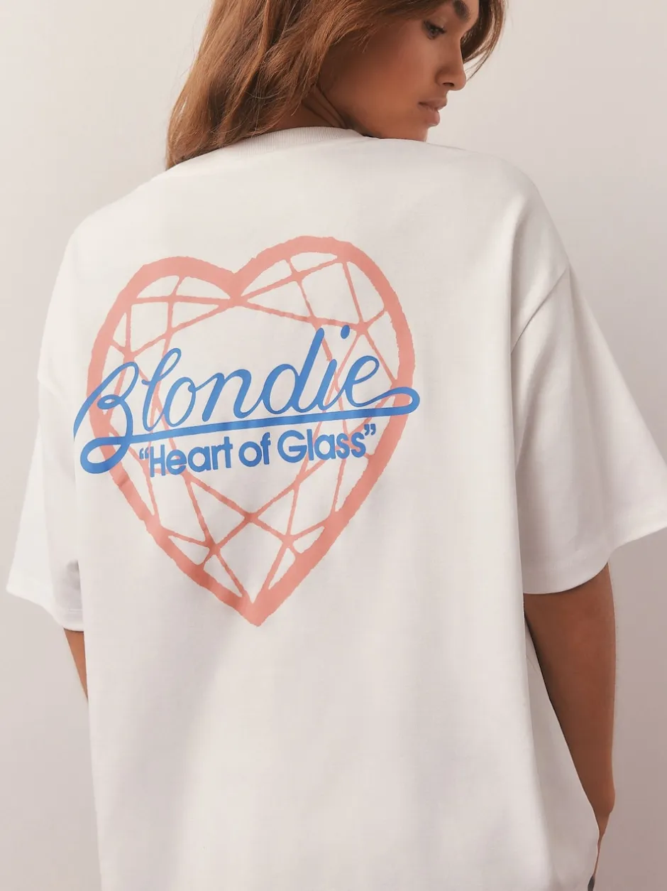 Next Bande blanche/bleue - Pyjama Blondie à manches courtes New