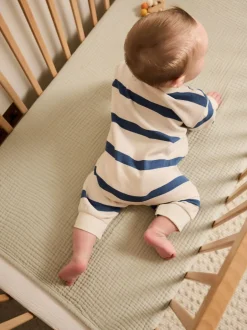 Next - Barboteuse en molleton bébé (0mois à3ans) Bande bleue Clearance