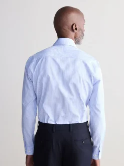 Next Bande bleue - Coupe ajustée  Signature Chemises de nuit en coton Pima texturé avec col découpé Sale