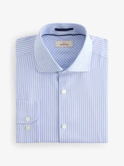 Next Bande bleue - Coupe ajustée  Signature Chemises de nuit en coton Pima texturé avec col découpé Sale