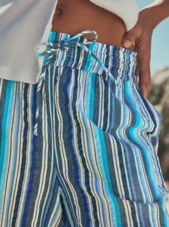 Next Bande bleue - Pantalon large à enfiler Online