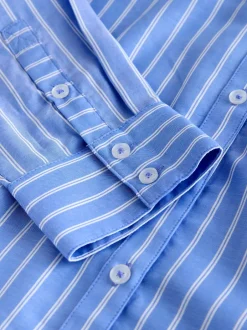 Next Bande bleue/blanche - Chemises à manches longues décontractées douces Discount