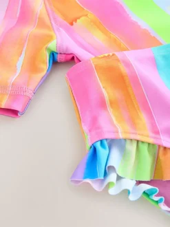 Next Bande d'arc-en-ciel - Ensemble de bain Sunsafe à manches courtes (3mois à10ans) Discount