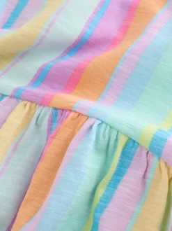 Next Bande d'arc-en-ciel - Manches courtes Jersey Robe (3-16yrs) Clearance