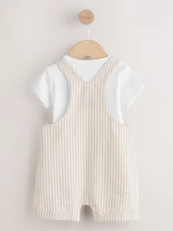 Next Bande neutre - Ensemble bébé salopette et body tissé (0mois-2ans) Best