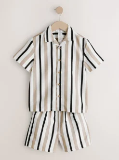 Next Bande neutre - Ensemble shorts de bain et chemise (3-16ans) Outlet