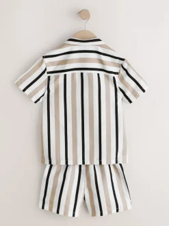 Next Bande neutre - Ensemble shorts de bain et chemise (3-16ans) Outlet