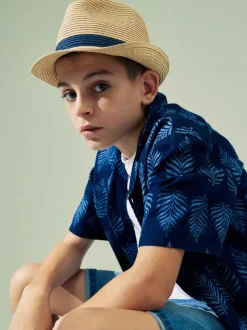 Next Bande neutre de la marine - Chapeau trilby (1-16 ans) New