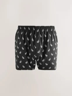 Next - Lot de 4 - Boxers purs tissés Bande noire New