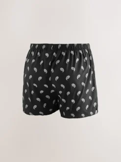 Next - Lot de 4 - Boxers purs tissés Bande noire New
