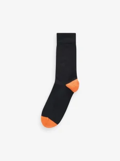 Next Bande noire - Lot de 12 - Chaussettes riches en coton pour homme Clearance
