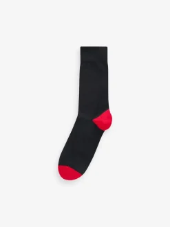 Next Bande noire - Lot de 12 - Chaussettes riches en coton pour homme Clearance