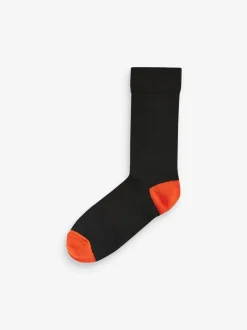 Next - Lot de 7 - Chaussettes riches en coton pour homme Bande noire Online