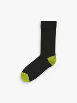Next - Lot de 7 - Chaussettes riches en coton pour homme Bande noire Online