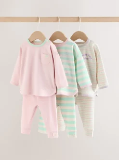 Next - Ensemble haut à manches longues et leggings 6 pièces (0mois-3ans) Bande rose Sale