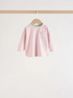 Next - Ensemble haut à manches longues et leggings 6 pièces (0mois-3ans) Bande rose Sale