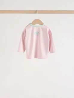 Next - Ensemble haut à manches longues et leggings 6 pièces (0mois-3ans) Bande rose Sale