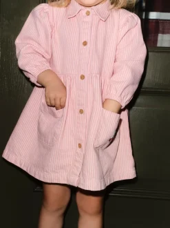 Next Bande rose - Robe en coton à manches longues (3mois8ans) Clearance