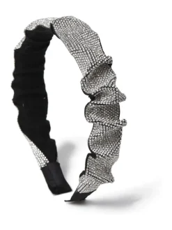 Aela Bandeau noir scintillant froncé Hot