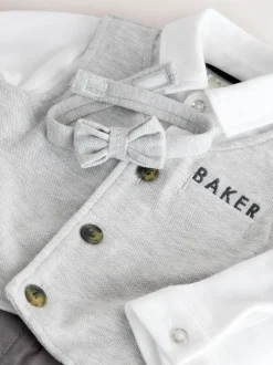 Baker by Ted Baker Barboteuse grise élégante à nœud papillon Hot