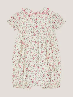 Monsoon Barboteuse BÉBÉ Rose smockée Outlet