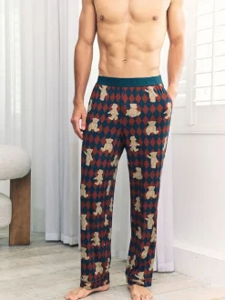 Chelsea Peers Bas de pyjama imprimé ours à losanges Clearance